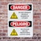 Signmission Do Not Operate Without Guards Bilingual Danger Sign, Plastic, 10in W x 14in L, 2PK OS-2PACK-DS-P-1014-VS-1160 - alternate 8